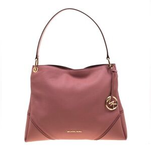 Michael Kors “Nicole” Large Shoulder Tote – Dusty Rose Pebbled Leather